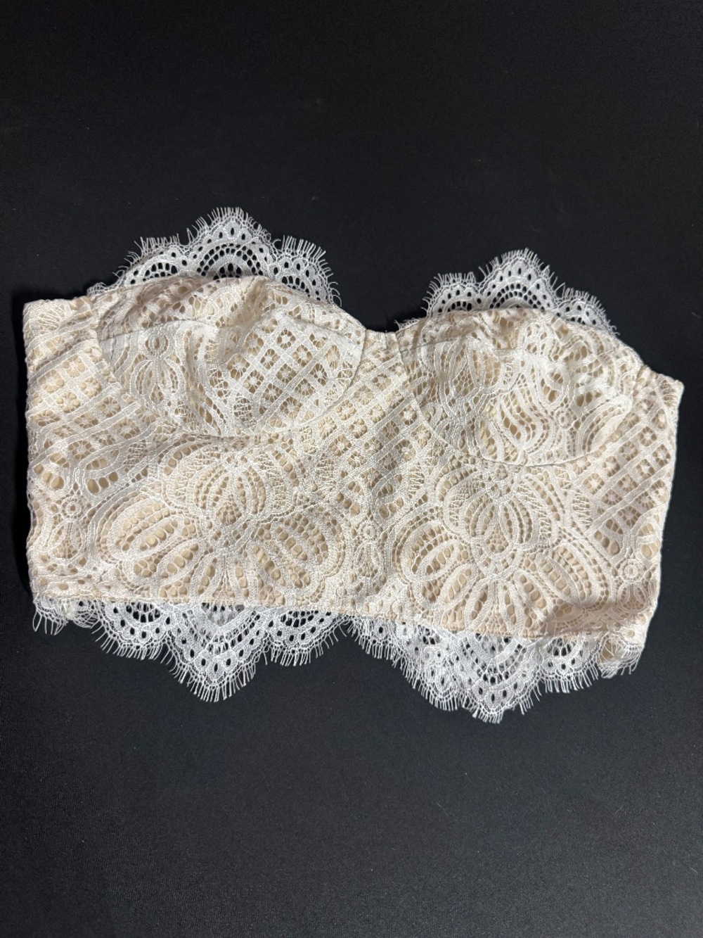 NWOT Superdown White Lace Bridal Bustier Corset Top L Revolve